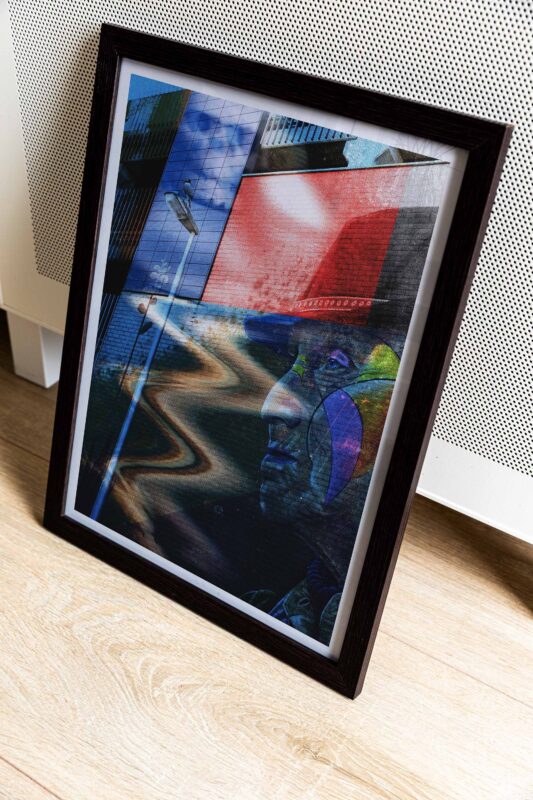 ScanZ 07 abstracte kunst op PhotoRag papier incl. lijst